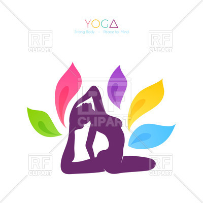 400x400 Silhouette Of Woman Doing Yoga Royalty Free Vector Clip Art Image
