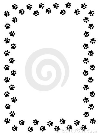329x450 Paw Clipart Border