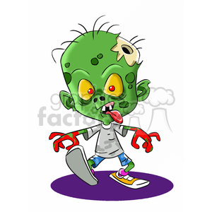 300x300 Royalty Free Zombie Child Cartoon 393274 Vector Clip Art Image
