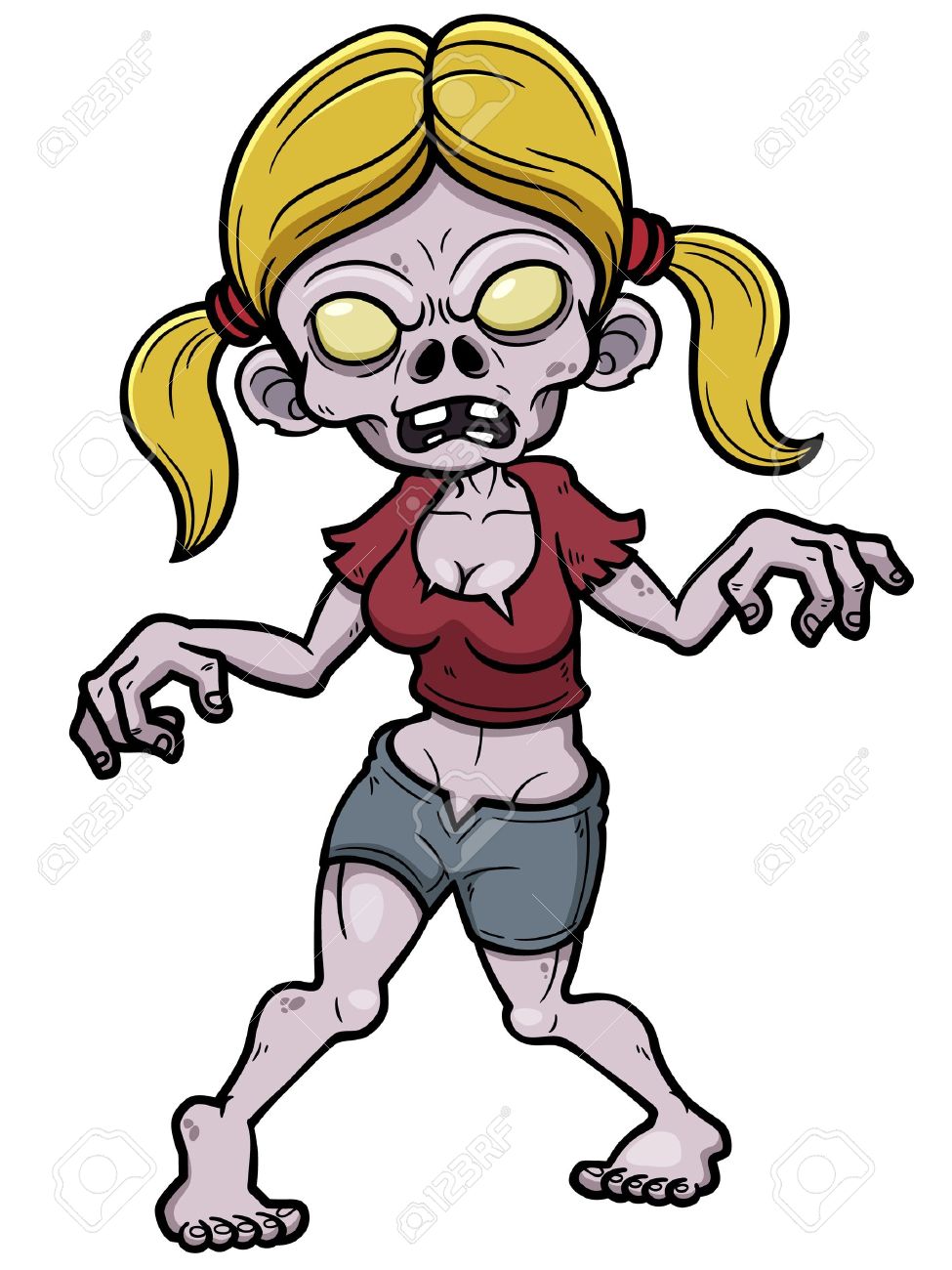975x1300 Girl Zombie Clipart