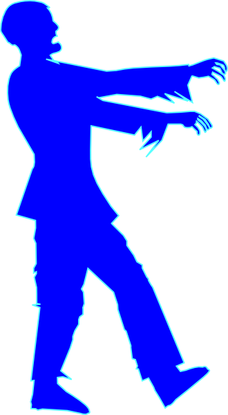 330x600 Blue Zombie Clip Art