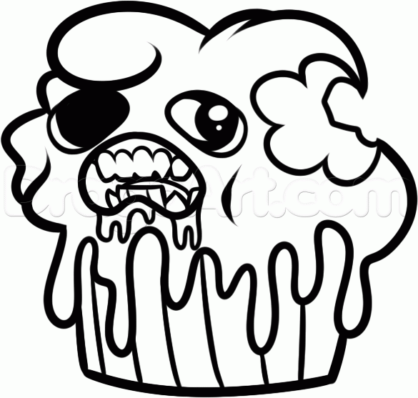 585x557 Zombie Clipart Cupcake