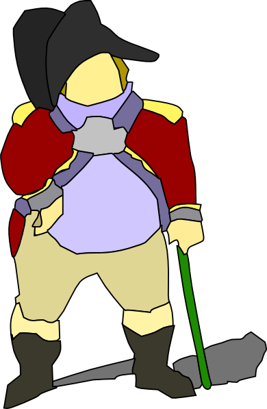 390x597 Cartoon French Soldier Wearing Hat Clip Art