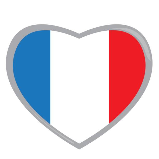612x612 Clipart French Flag Heart Shaped