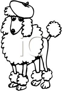 205x300 Page Of A Poodle Wearing A Beret Clip Art Image