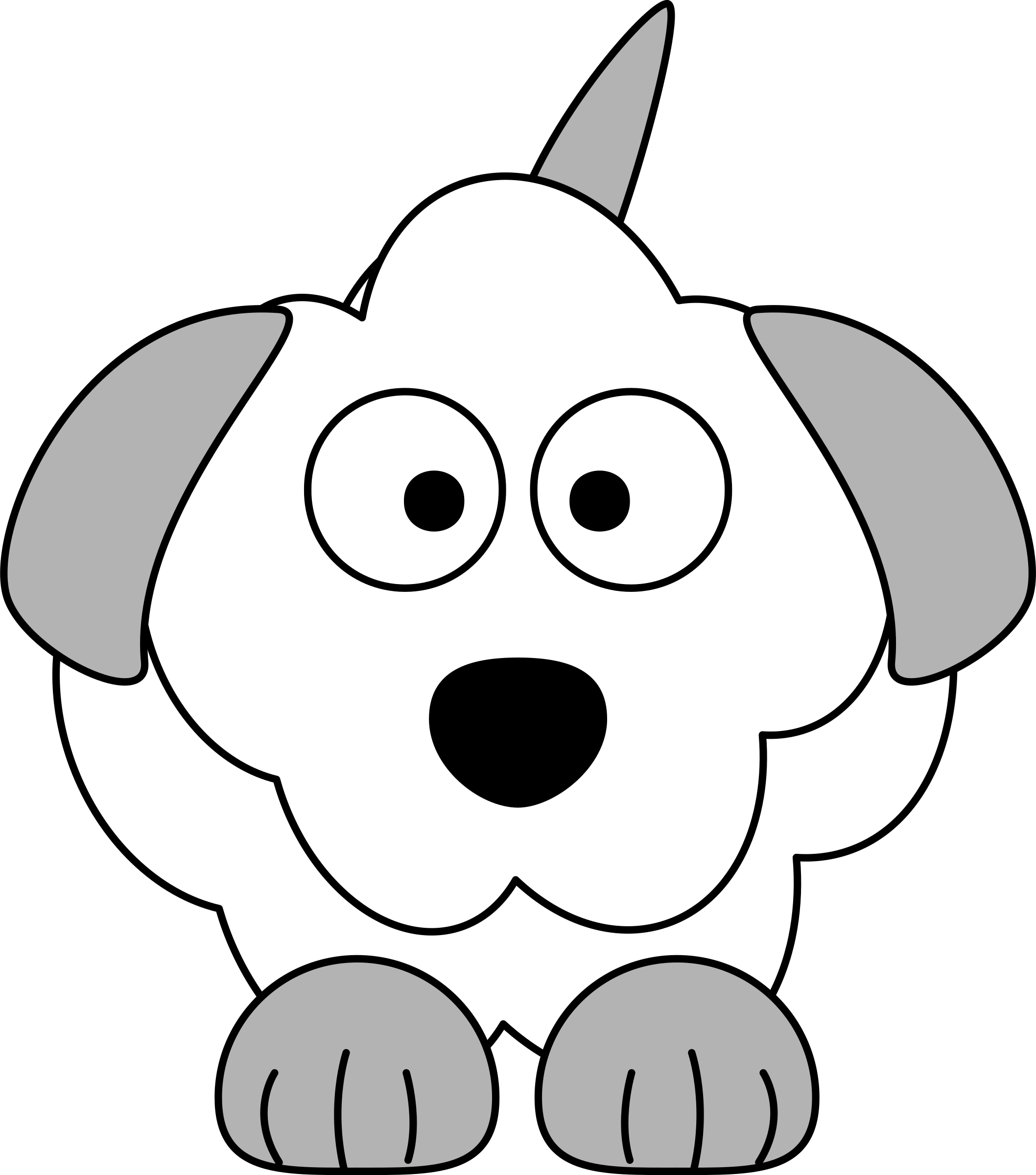 2116x2400 Clipart French Poodle Cartoon Dog Image