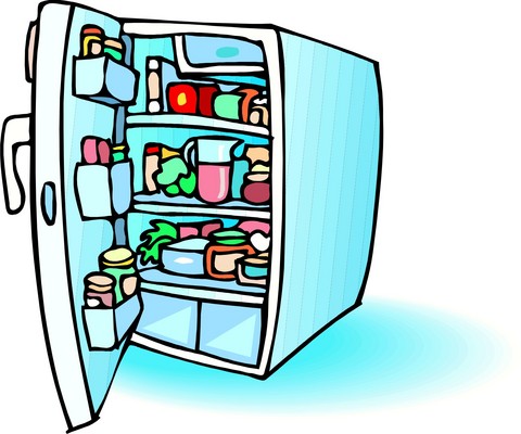 480x400 Cartoon Refrigerator Clipart
