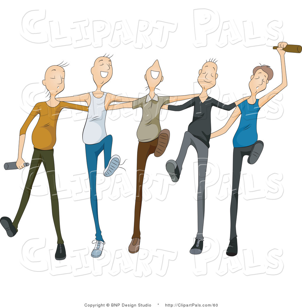 1024x1044 Pal Clipart Of A Group Of Drunk Young Men Drinking And Dancing