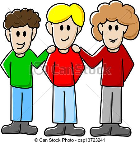 450x460 Cartoon Friends Clipart