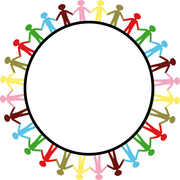 600x600 Circle Holding Hands Clip Art