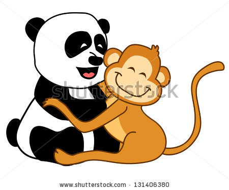 450x373 Hug Clipart Monkey