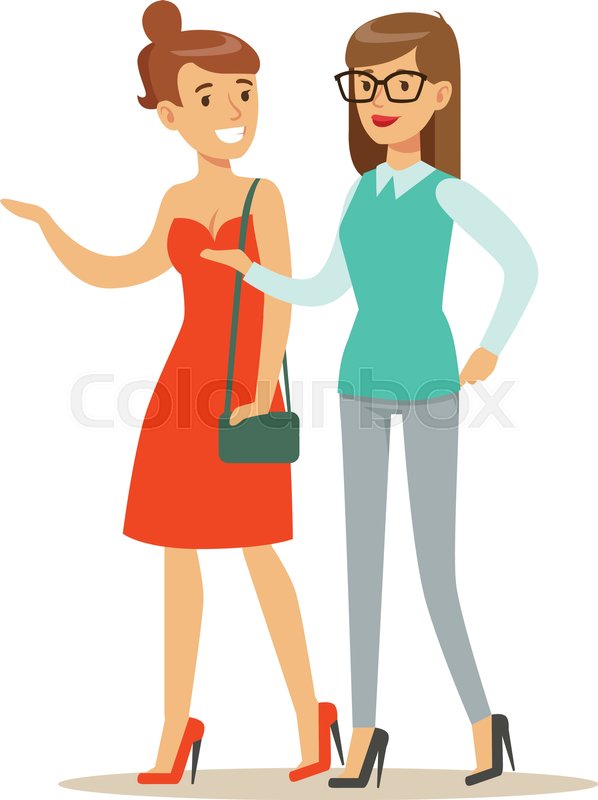 598x800 Happy Best Friends Having Good Time Together Chatting And Walking