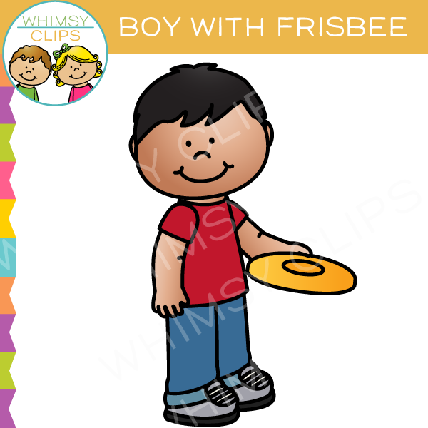 600x600 Boy With A Frisbee Clip Art , Images Amp Illustrations Whimsy Clips