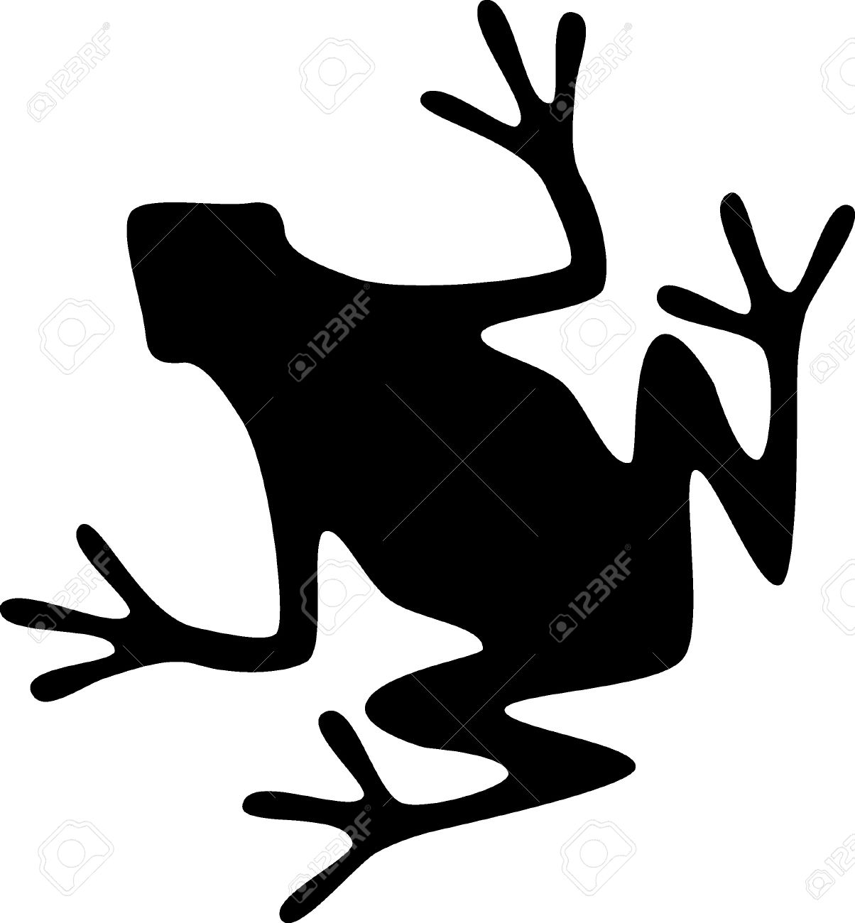 1204x1300 A Silhouette Of A Black Frog On White Background Royalty Free