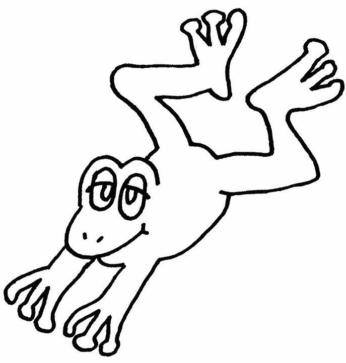 687x722 Frog Clipart Black And White