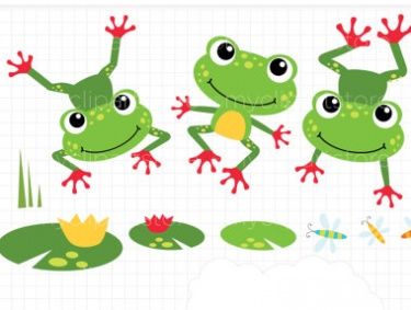Frog Jumping Clipart