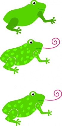 208x425 Frog Jumping Free Vector 4vector