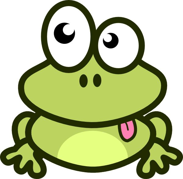 Frog Line Art Clipart