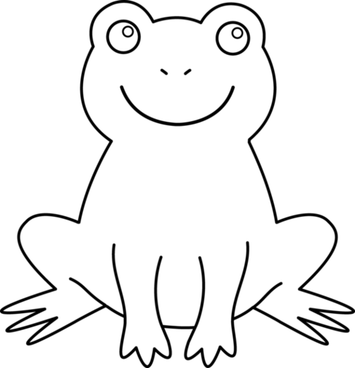 504x523 Frog Black And White Black And White Cartoon Frog Clip Art