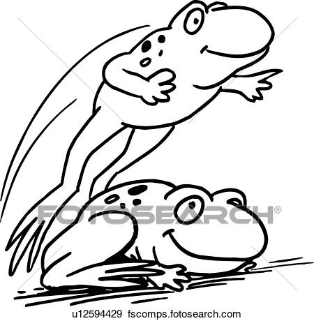 450x460 Clip Art Of Leap Frogs U12594429