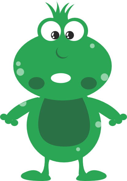414x592 Green Frog Cartoon Clip Art
