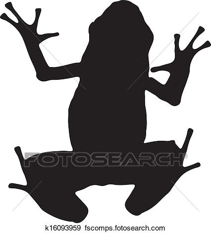 426x470 Clip Art Of Vector Graphic Silhouette Of An Azure Poison Dart Frog