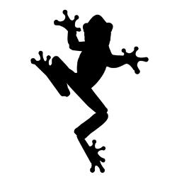 250x250 Frog Silhouette Clipart