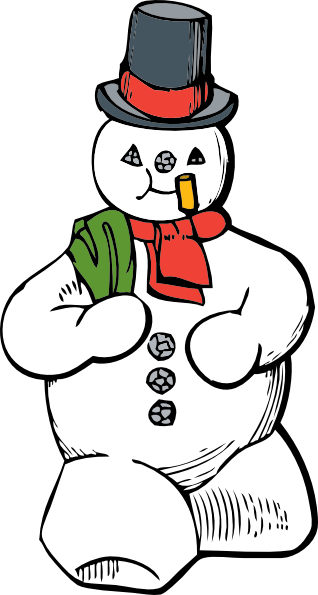 318x595 Snowman Clip Art