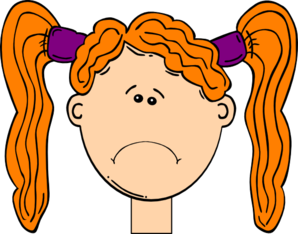 298x234 Frowning Red Head Girl Clip Art