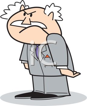 287x350 Frowning Clipart