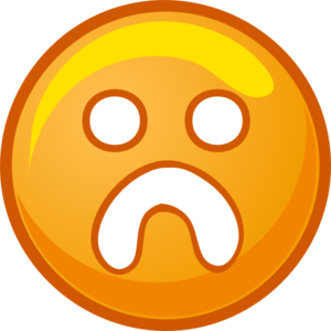 300x300 Orange Frown Button Clip Art
