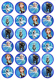 226x320 Frozen Scene Edible Wafer Paper Cake Toppers With 50 Mixed Colour