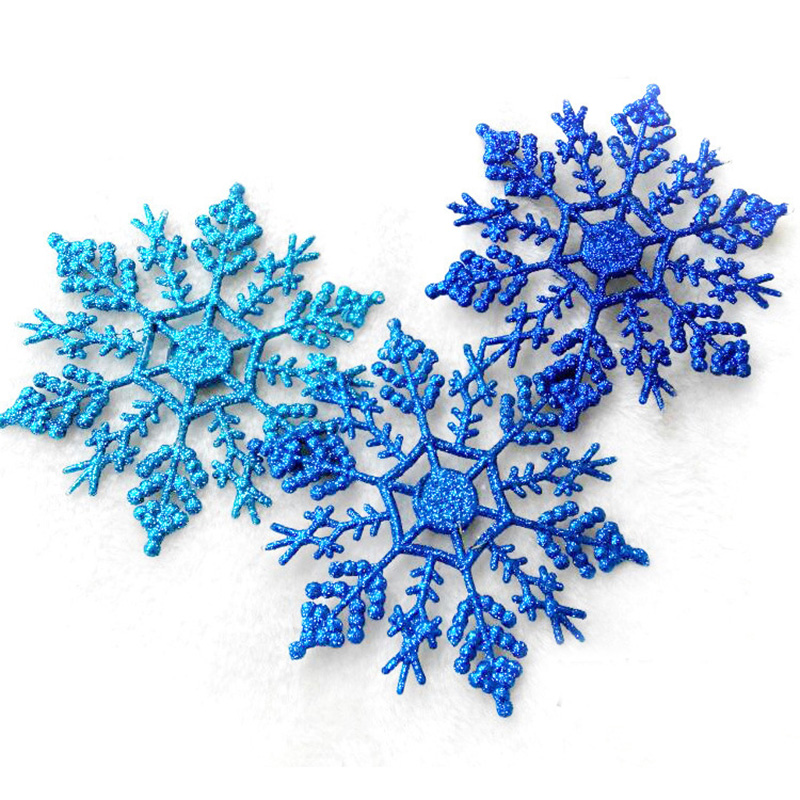 800x800 12pcsag Christmas Tree Window Decoration White Artificial