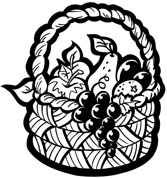 561x600 Fruits And Vegetables Basket Drawings. My Vegetable Basket Easy