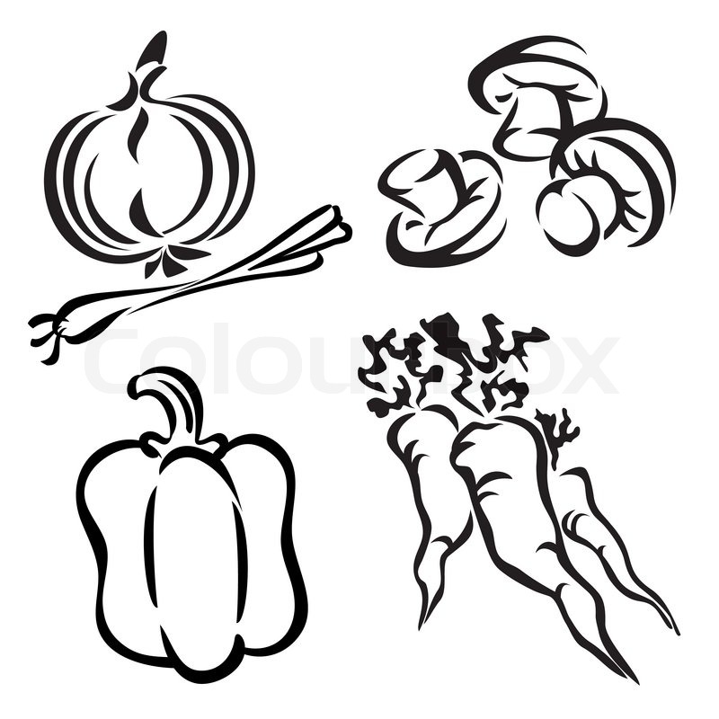 800x800 Vegetables Stock Vector Colourbox