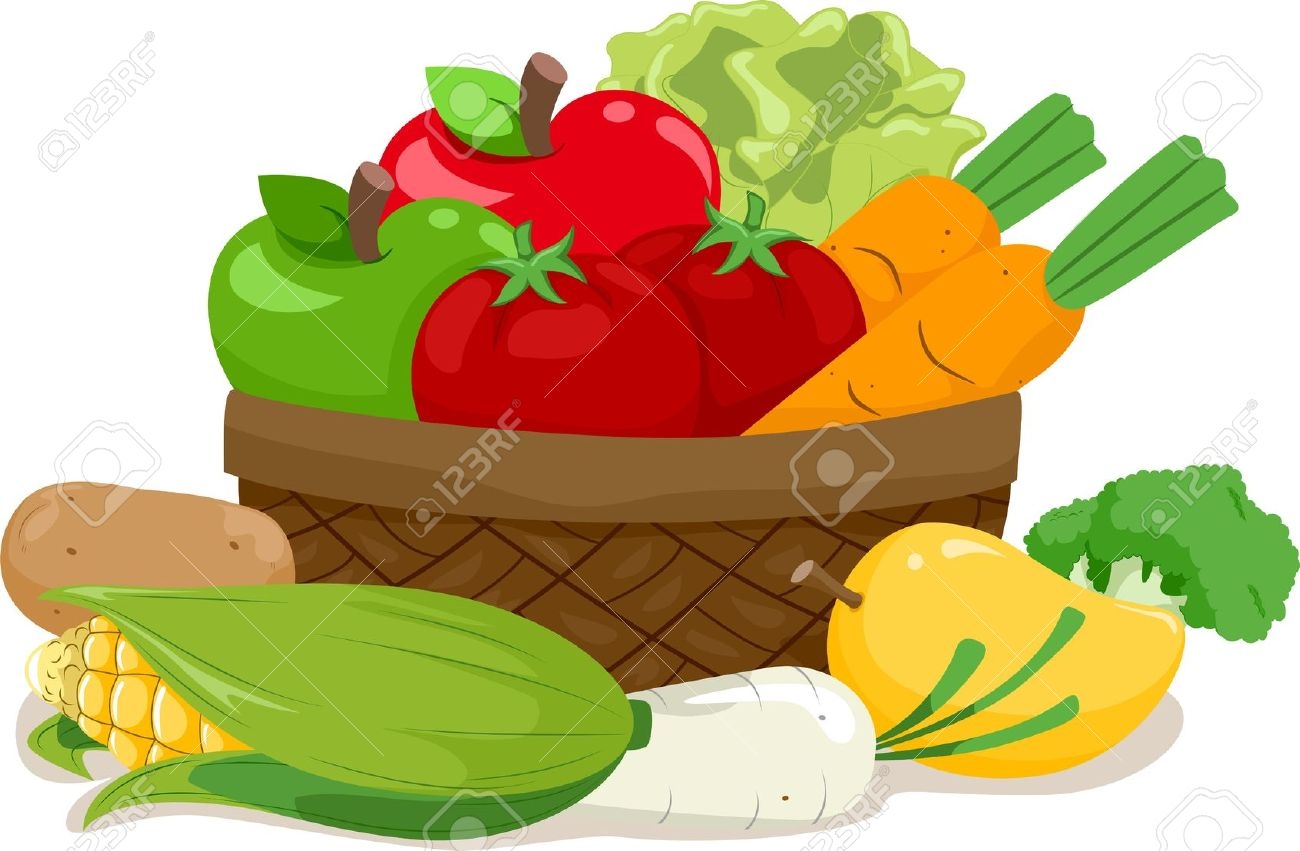 1300x851 Vegetables Basket Clipart