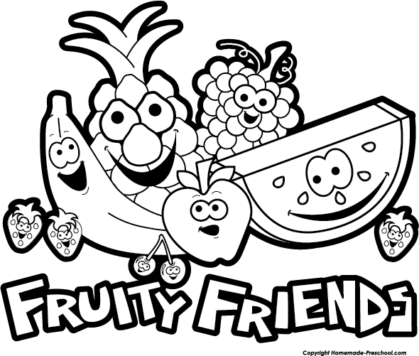 590x501 Fruit Black And White Free Fruit Clipart