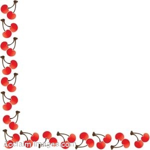 300x300 Clip Art Of A Decorative Cherry Border