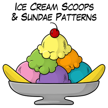350x350 Ice Cream Scoops And Sundae Patterns By Digital Classroom Clipart