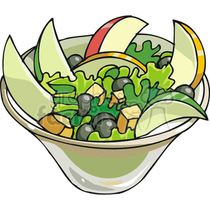 300x300 Royalty Free Fruit Salad 383245 Vector Clip Art Image