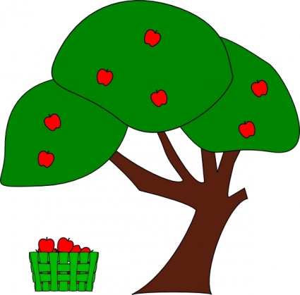 425x419 Green Apple Fruit Tree Cartoon Cherry Trees Plant Vector, Free