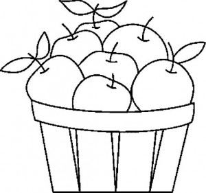 300x281 Fruit Basket Coloring Pages Stained Glass Kids Art
