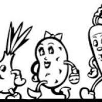 200x200 Vegetables Clipart Black And White
