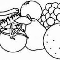 200x200 Black And White Clipart Of Fruits And Vegetables