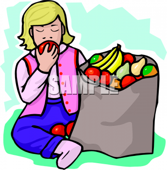 344x350 Eating Fruits And Vegetables Clipart