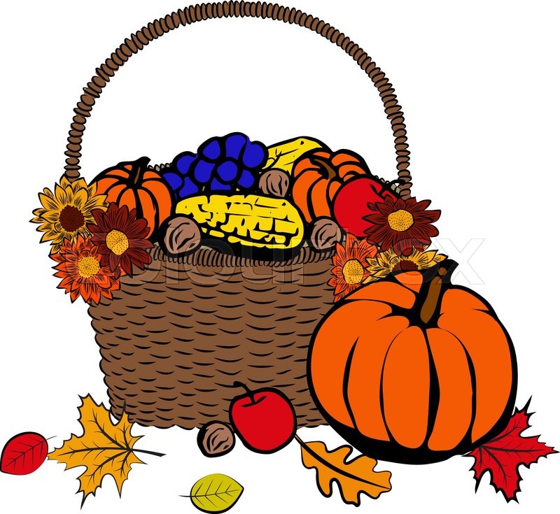 800x735 Basket Clipart Autumn Fruit