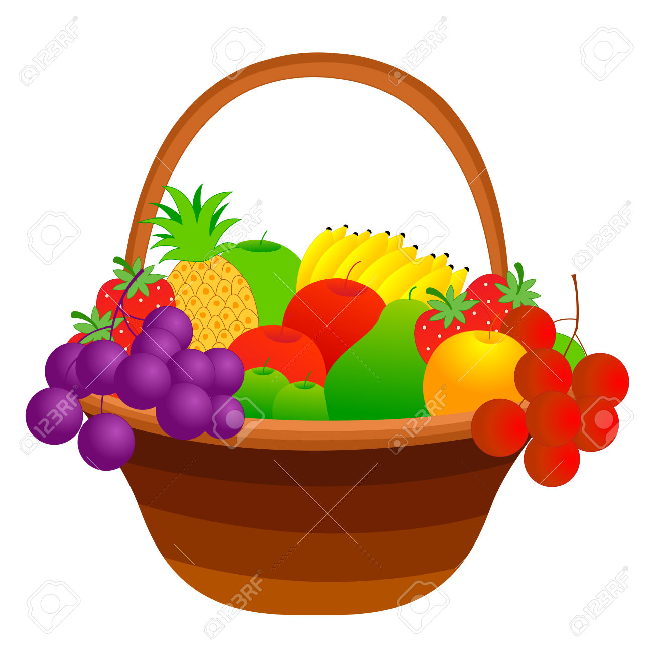 1299x1300 Basket Clipart Berry