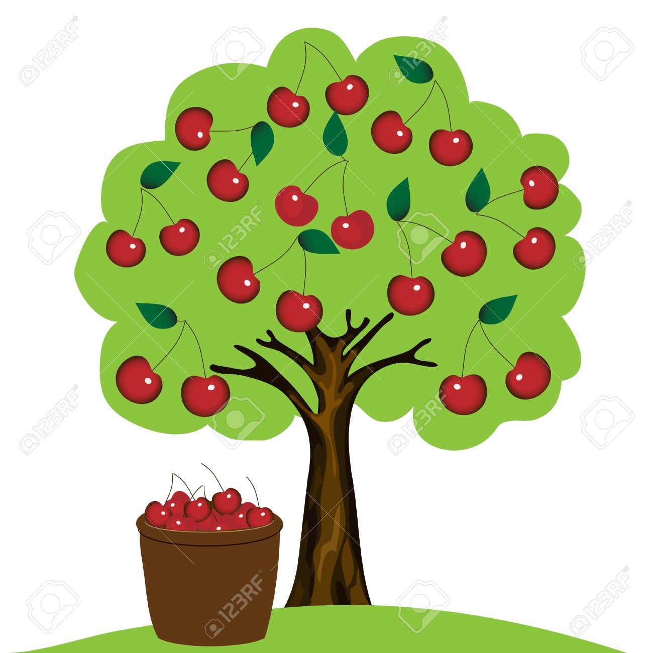 1300x1300 Tree With Fruits Clip Art 101 Clip Art