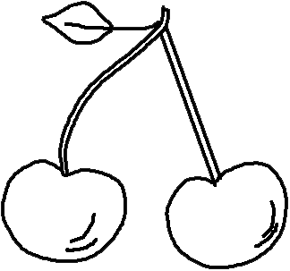 324x303 Cherry Clipart Black And White