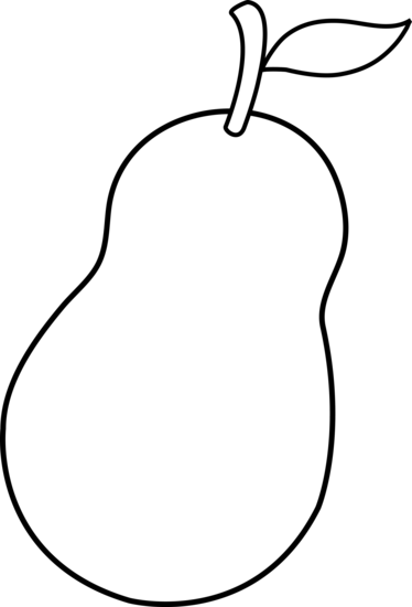 374x550 Pear Clipart Black And White